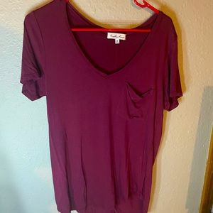 Maroon lightweight soft T-shirt